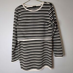I love Ronson women's size XL Crop top skirt set black and white striped
